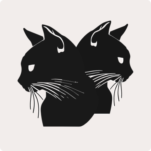 Zur Photography Vancouver logo. The logo depicts two cats looking in opposite locations.